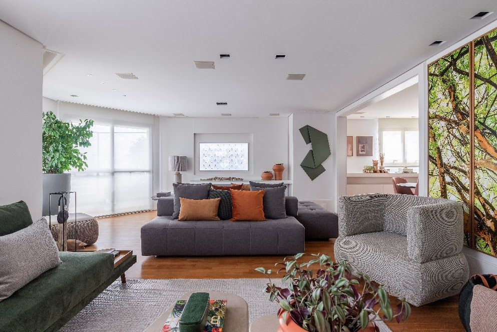 APARTAMENTO EVIDENCIA ATMOSFERA ACOLHEDORA E DESIGN ORGÂNICO