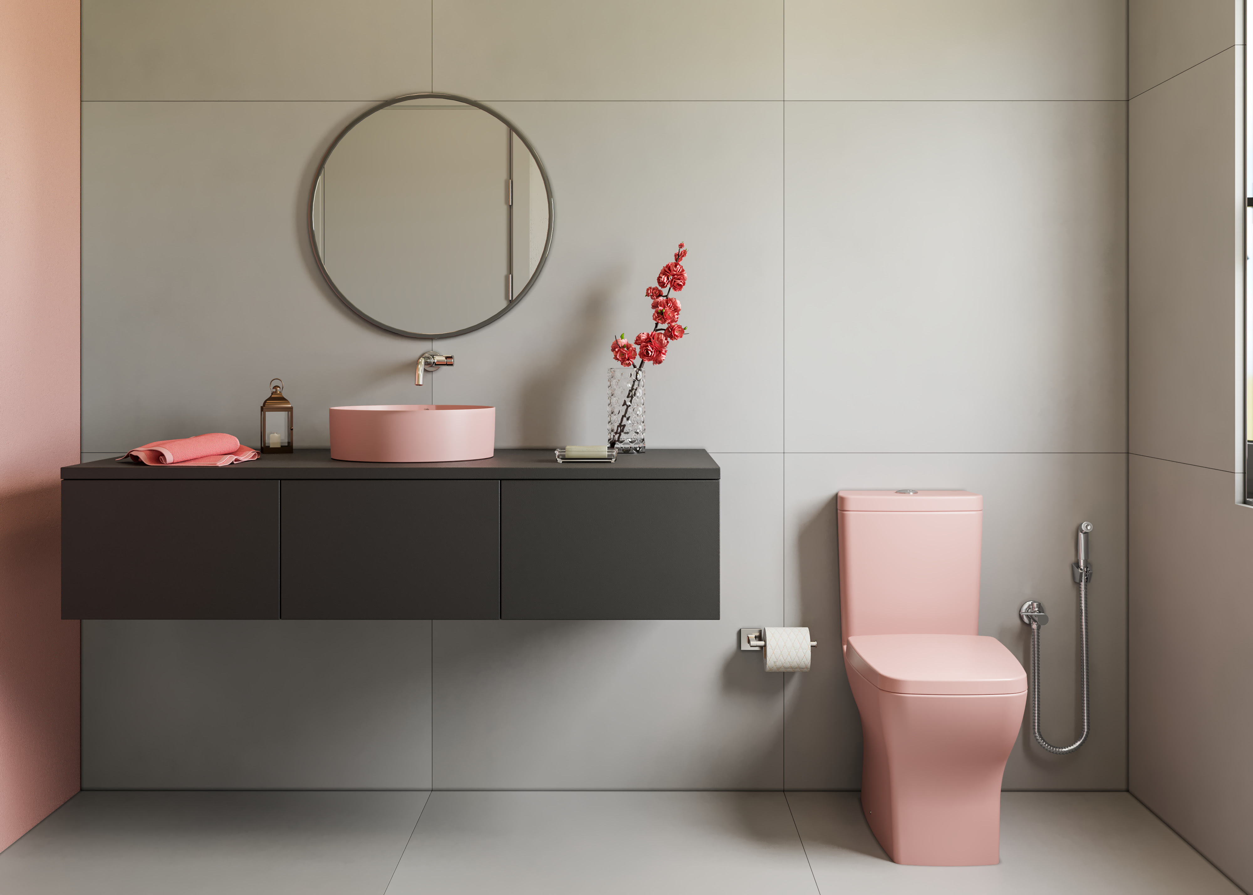 Tendência na Semana do Design em Milão, a paleta rosa inspira profissionais e moradores a saírem do óbvio nos projetos de banheiros