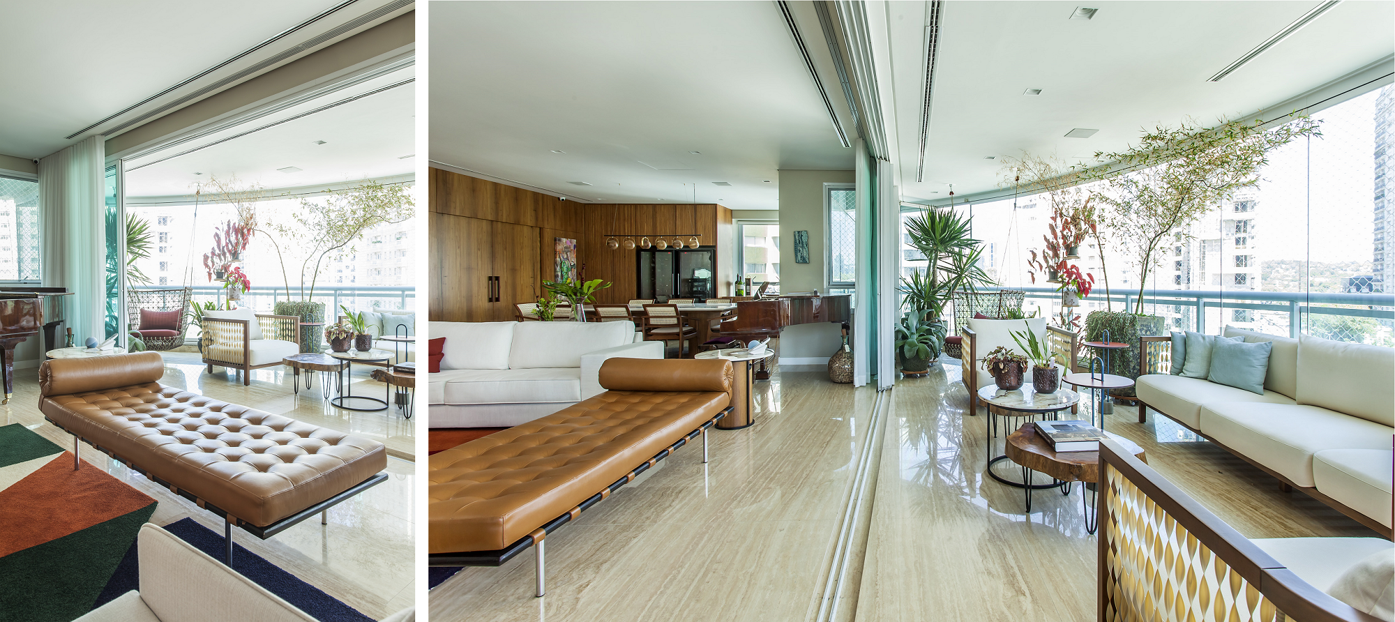 Do clássico ao moderno: recamiers e bancos perpetuam sua presença no décor de interiores de projetos residenciais