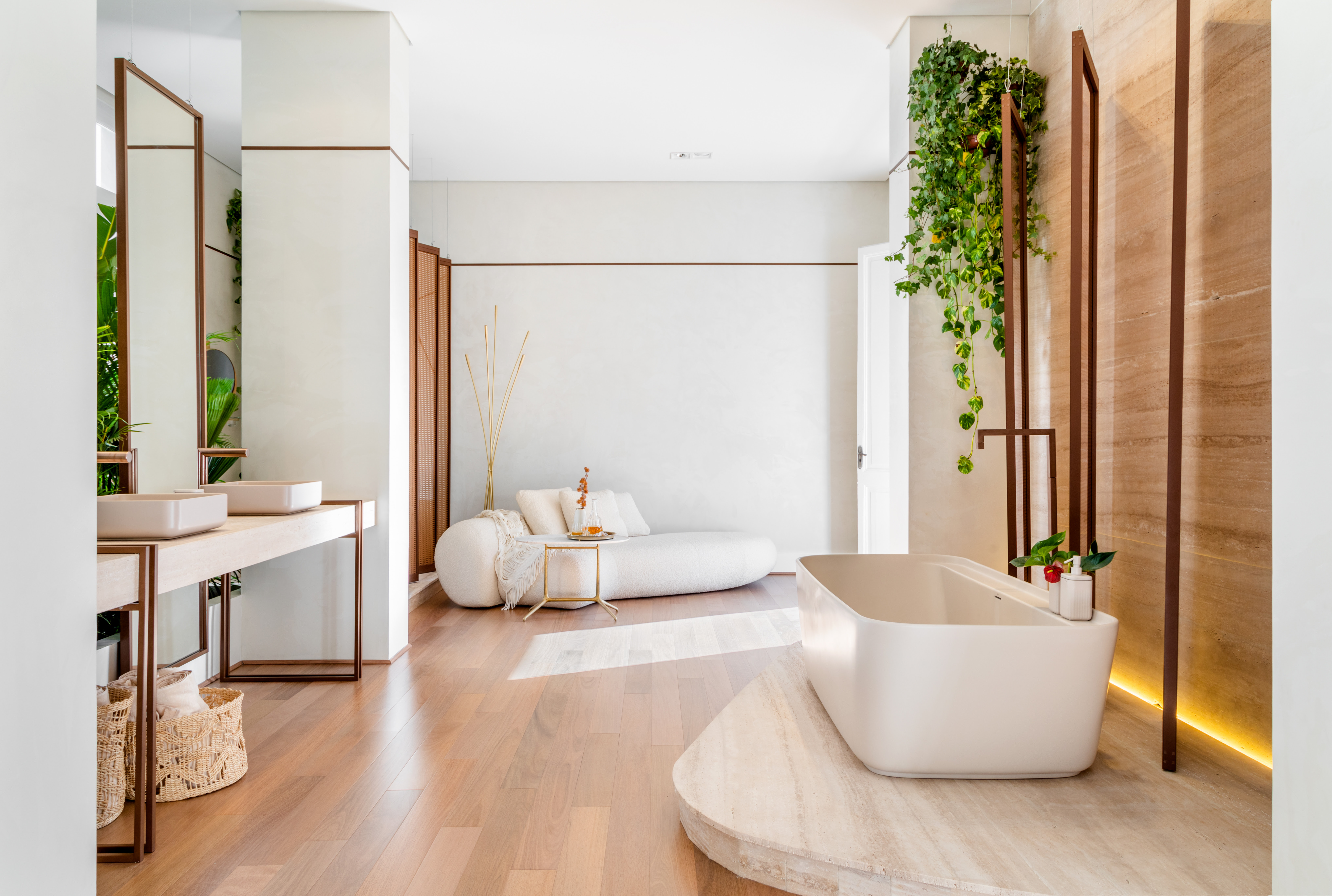 Sala de Banho Paradiso Deca cria um refúgio para reconexão em CASACOR Santa Catarina