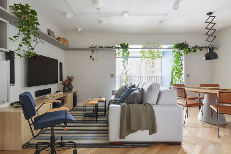 Estúdio Maré assina apartamento de 153 m2, em São Paulo