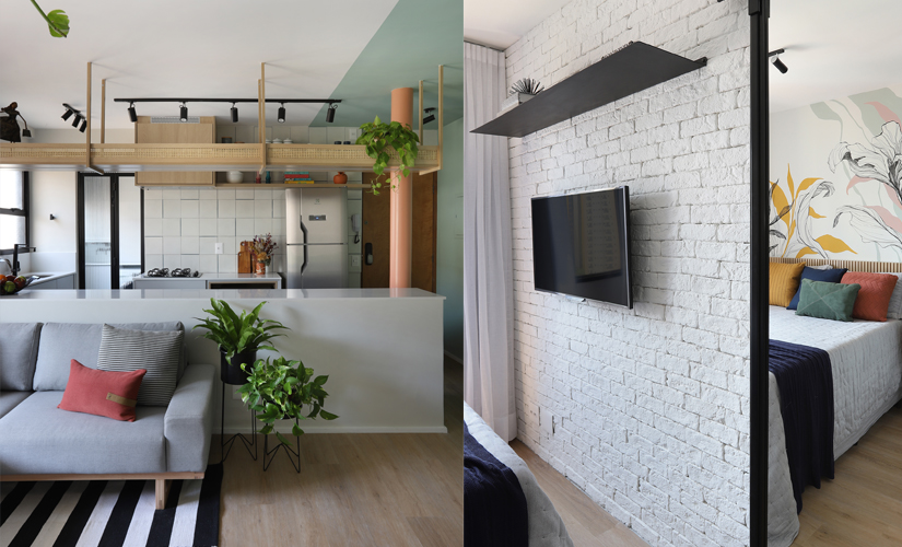 Apartamento Flua com a fluidez para interligar ambientes e ganhar mais espaço