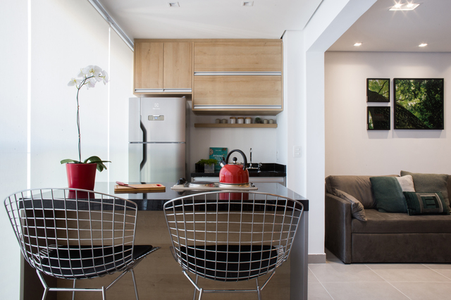 Inovando Arquitetura assina apartamento estúdio de 32m² no Brooklin