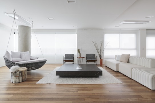 Escritório de arquitetura brasileiro, Studio Moby Dick assina apartamento de 218m²,
