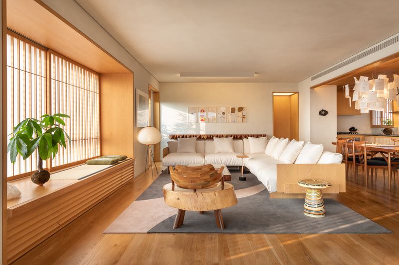 Apartamento de 140m2, reformado por Terra Capobianco, é marcado pela delicadeza da arquitetura japonesa
