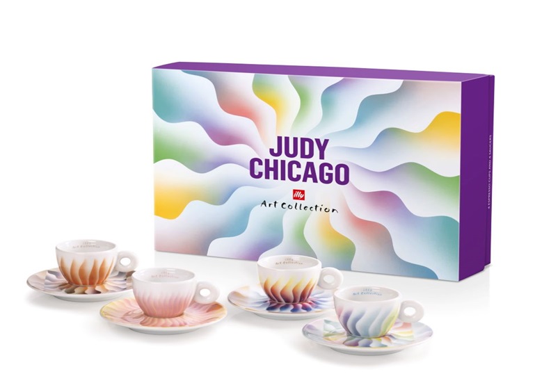 A artista americana Judy Chicago assina a nova coleção illy Art Collection da illycaffè