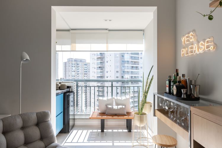 Studio Monfré assina apartamento de 56m², na Vila Andrade, em São Paulo