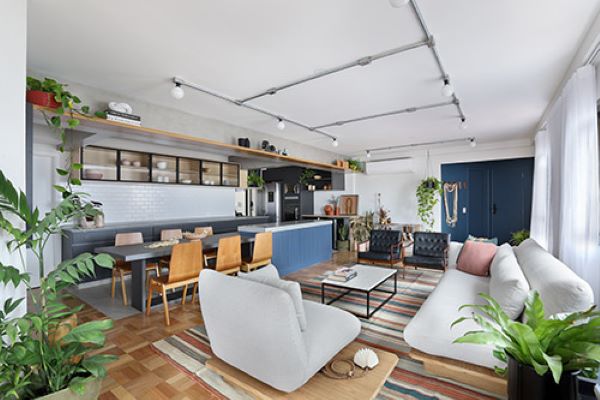 Apartamento vintage com elementos atemporais