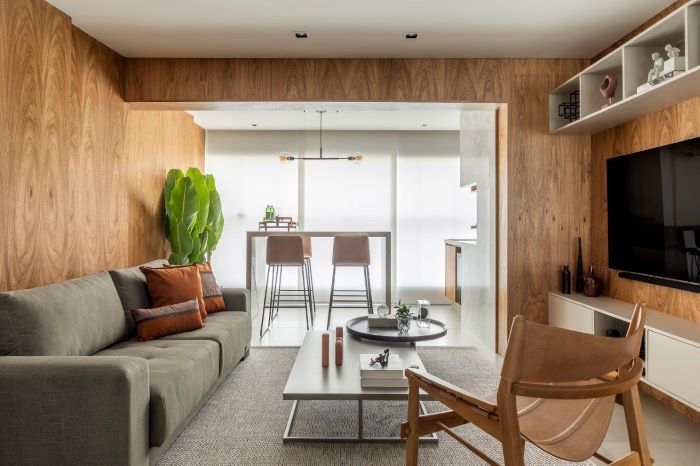 Apartamento de 78 m² ganha ares contemporâneo, com referências da identidade da moradora