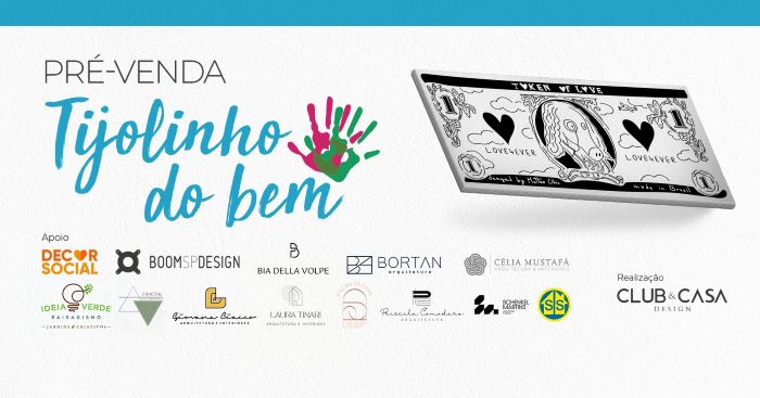 Club&Casa Design promove ação social ‘Tijolinho do Bem’ em parceria com o Instituto Luta pela Vida Pequenos Anjos