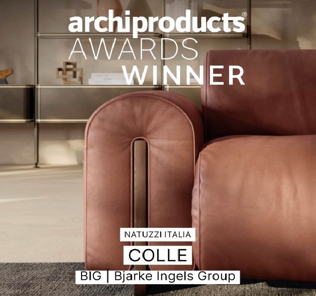 Sofá Colle Natuzzi Italia é premiado no Archiproducts Design Awards 2023