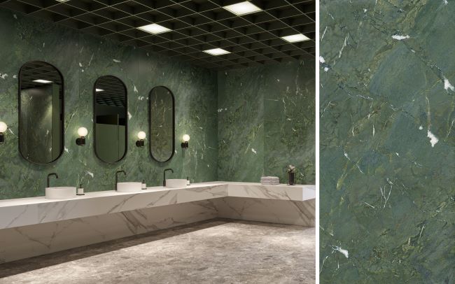 Ambientes verdes: soluções com porcelanatos coloridos ganham destaque na decoração