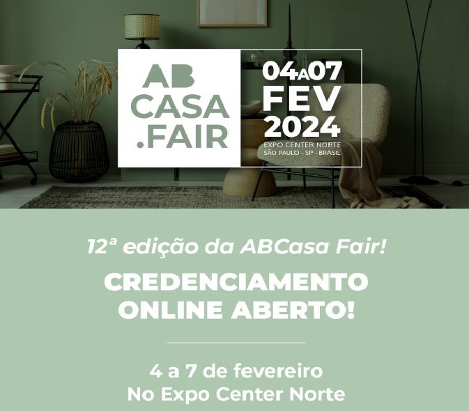 Está aberto o processo de credenciamento para a 12ª ABCASA Fair, principal evento B2B de Home & Decor da América Latina