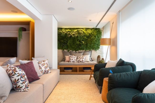 Futons proporcionam versatilidade e conforto ao design interior residencial