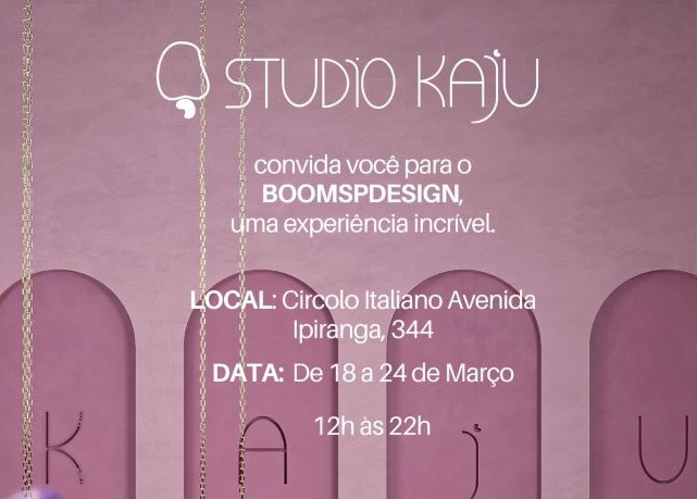 STUDIO KAJU apresenta suas inspirações no BOOMSPDESIGN