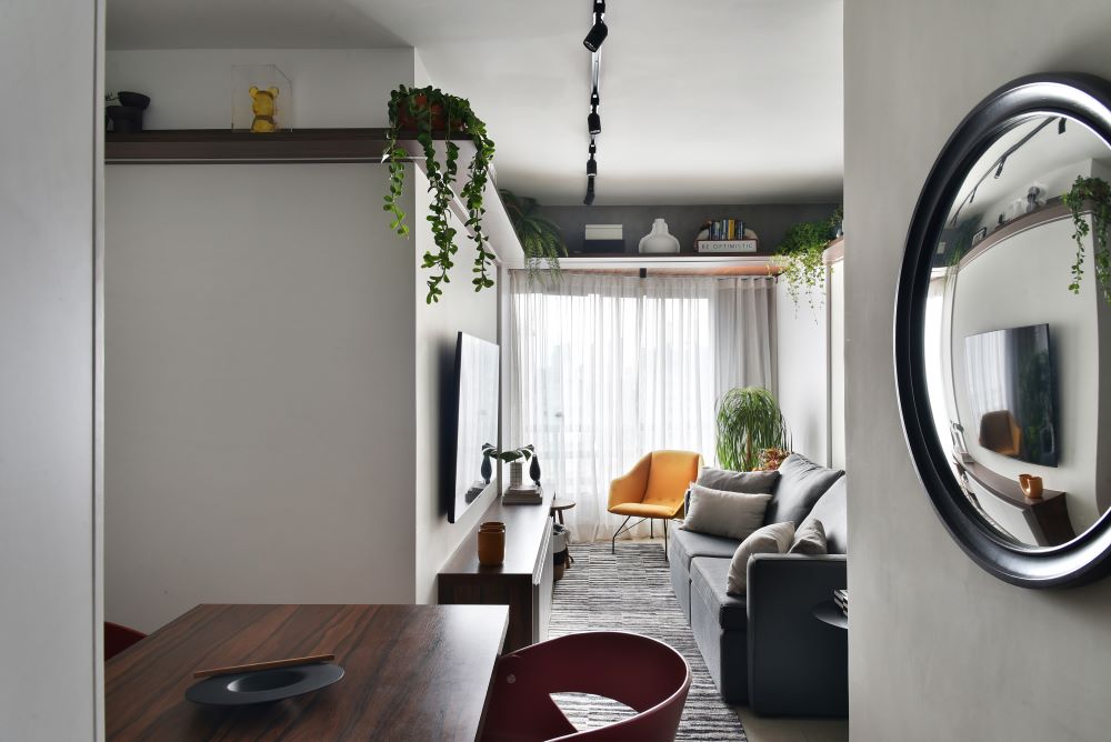 Apartamento de 56m² com interior aconchegante