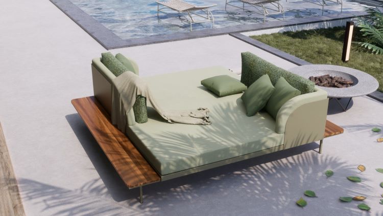 Salone del Mobile 2024: Lançamento em Milão do sofá outdoor Friends, primeira colaboração Modalle Móveis e Roberta Rampazzo