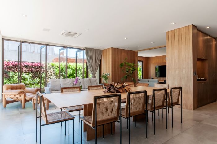 Tampo de mesa perfeito no décor de interiores para salas de jantar e áreas gourmet