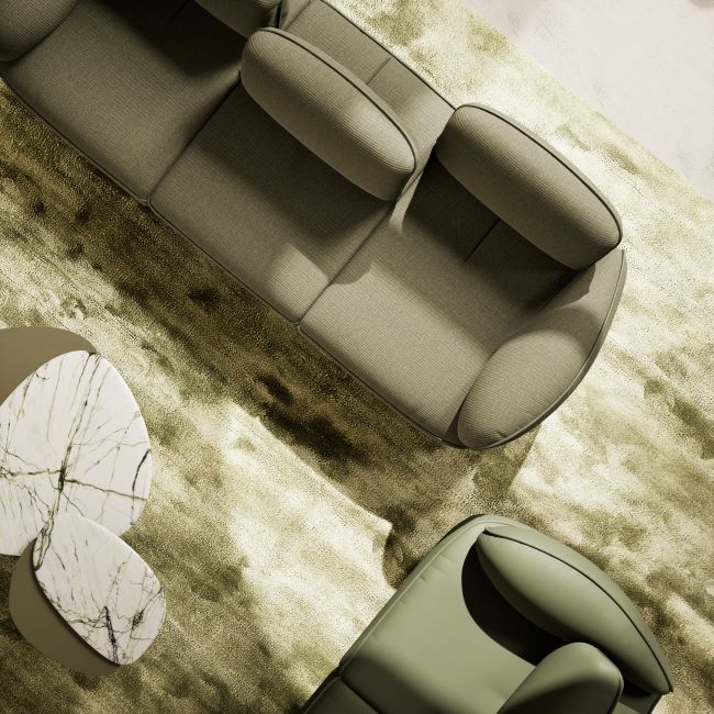 Sofá Snail Natuzzi Italia oferece conforto em uma concha de relaxamento