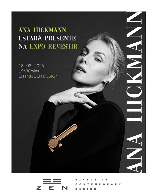 Ana Hickmann apresenta grande lançamento da Zen Design na Expo Revestir