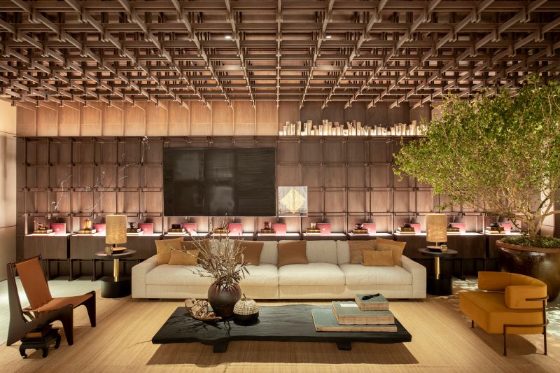 Casa Toushi by Duratex de Bruno Carvalho propõe um refúgio oriental em uma arquitetura silenciosa e contemplativa na CASACOR São Paulo