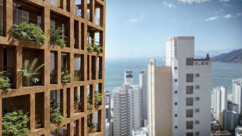 Contra a selva de concreto: prédio em SC rompe padrão e propõe arquitetura que cuida das pessoas