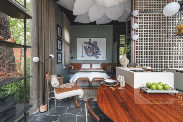 Projeto Casa Viva na CASACOR SP 2025: loft de 30m² do designer de interiores Henrique Freneda