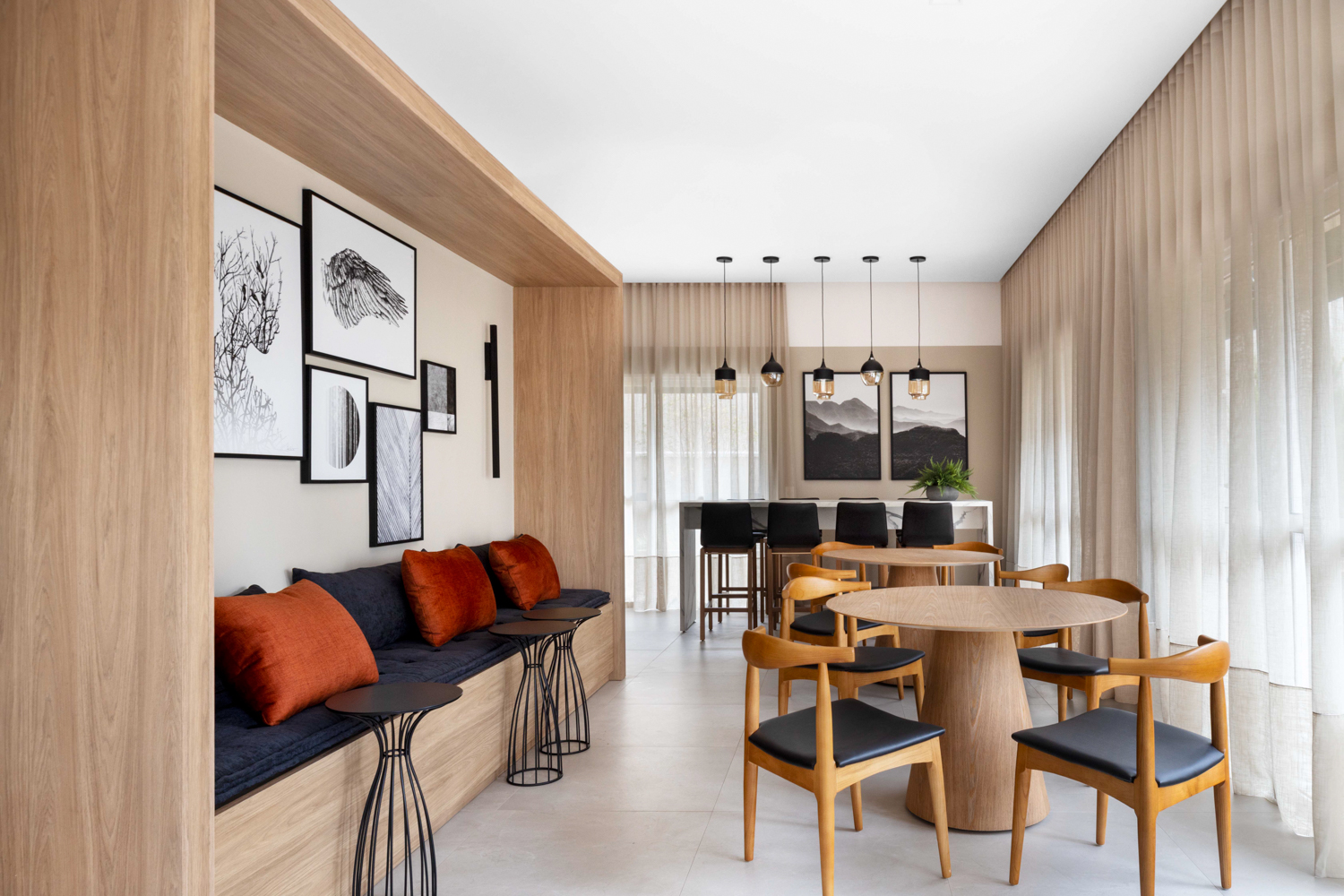 Bo.arch Studio assina áreas comuns do Piemonte Vizione, em Curitiba, com elegância e funcionalidade