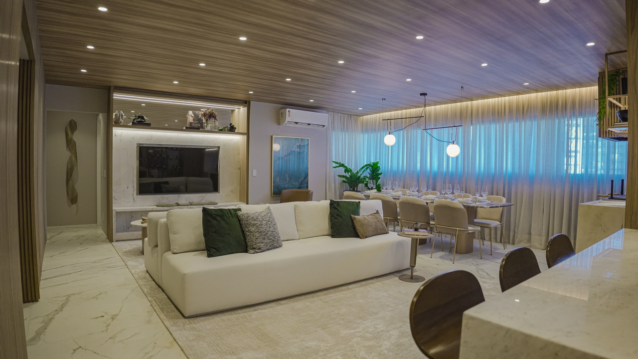 Mirant Ibirapuera, da Trisul, apresenta decorado assinado por Chris Silveira, valorizando a atmosfera sofisticada e acolhedora