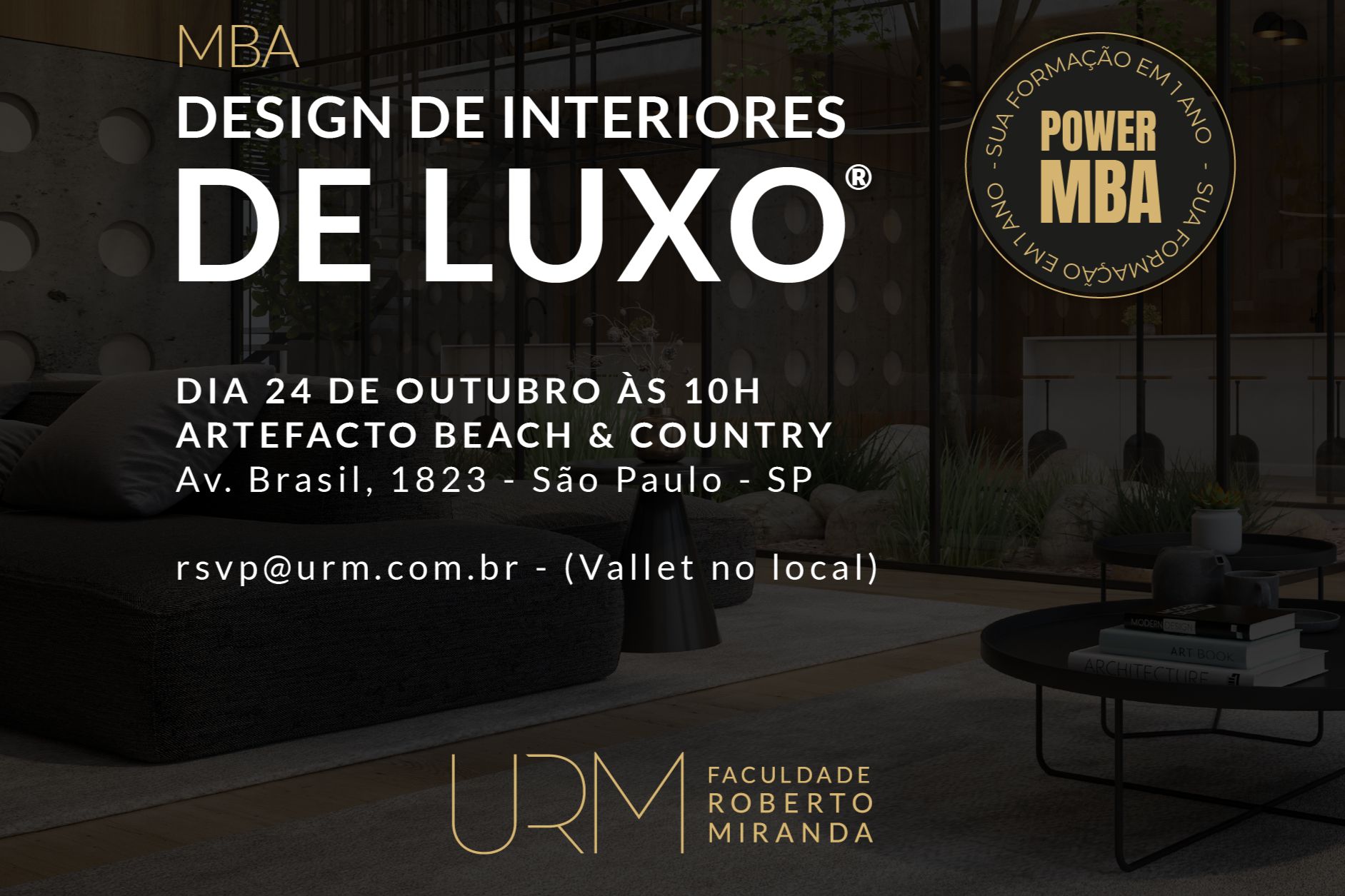 Faculdade Roberto Miranda recebe convidados no Brasil para apresentar seu curso de MBA em Design de Interiores de Luxo